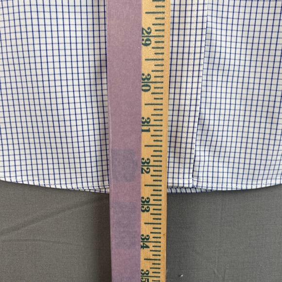 Brooks‎ Brothers Button Down Shirt Men's 17 1/2 4/5 Regular Fit Blue Check - Picture 4 of 6